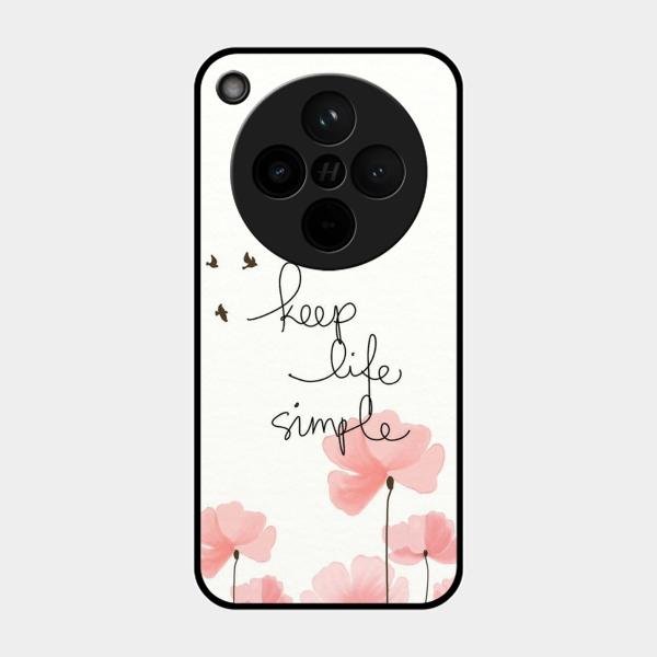 Keep Life Simple Glossy Metal Case Cover For Oppo Find X8 5G