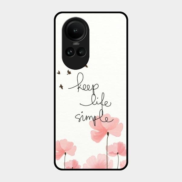 Keep Life Simple Glossy Metal Case Cover For Oppo Reno 10 5G