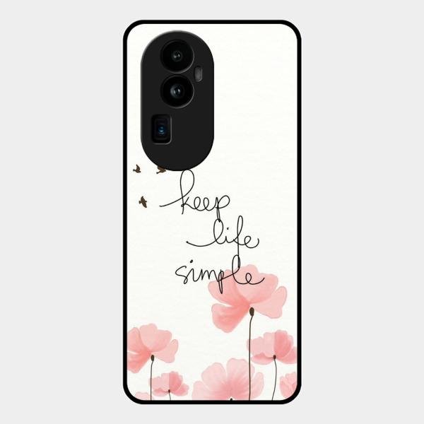 Keep Life Simple Glossy Metal Case Cover For Oppo Reno 10 Pro Plus 5G