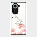 Keep Life Simple Glossy Metal Case Cover For Oppo Reno 11 5G