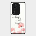 Keep Life Simple Glossy Metal Case Cover For Oppo Reno 11 Pro 5G