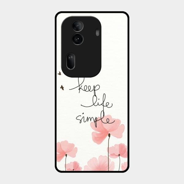 Keep Life Simple Glossy Metal Case Cover For Oppo Reno 11 Pro 5G