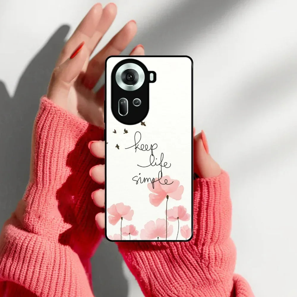 Keep Life Simple Glossy Metal Case Cover For Oppo - ShopOnCliQ