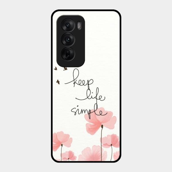 Keep Life Simple Glossy Metal Case Cover For Oppo Reno 12 5G