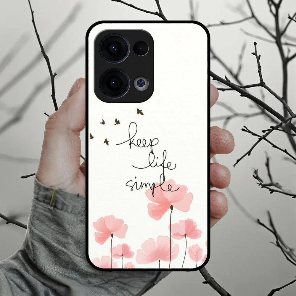 Keep Life Simple Glossy Metal Case Cover For Oppo - ShopOnCliQ