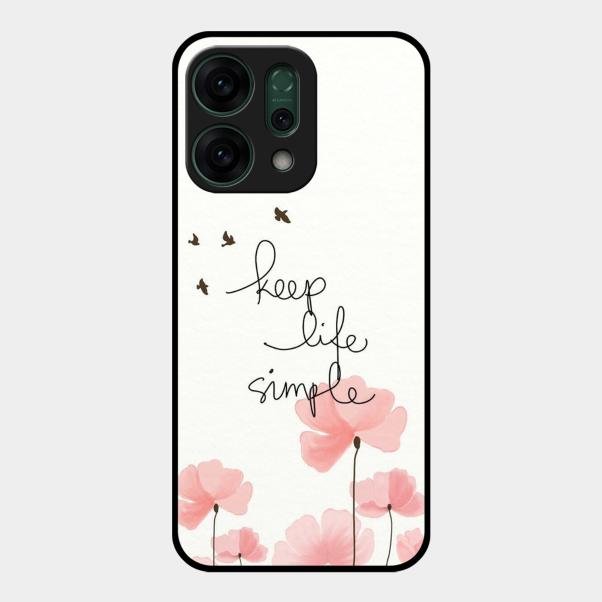 Keep Life Simple Glossy Metal Case Cover For Oppo Reno 14 5G