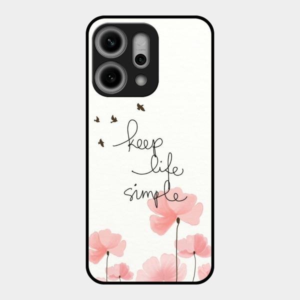 Keep Life Simple Glossy Metal Case Cover For Oppo Reno 14 Pro 5G