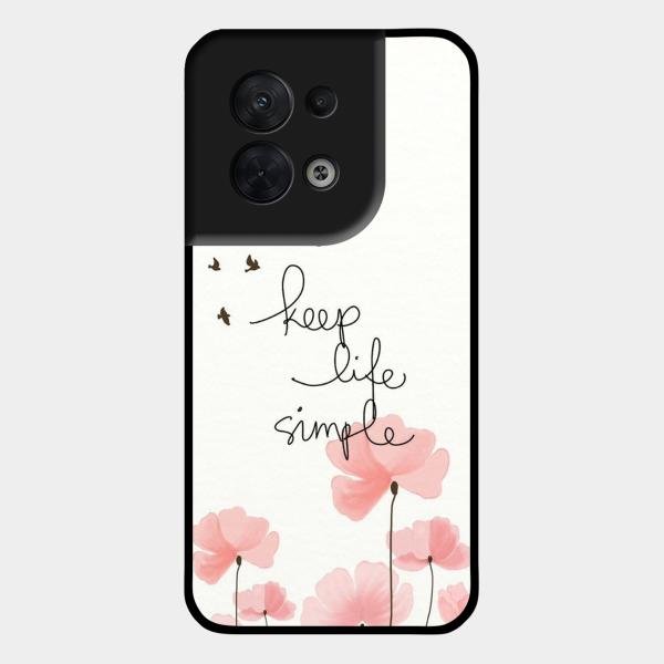 Keep Life Simple Glossy Metal Case Cover For Oppo Reno 8 5G