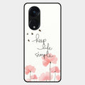 Keep Life Simple Glossy Metal Case Cover For Oppo Reno 8T 5G