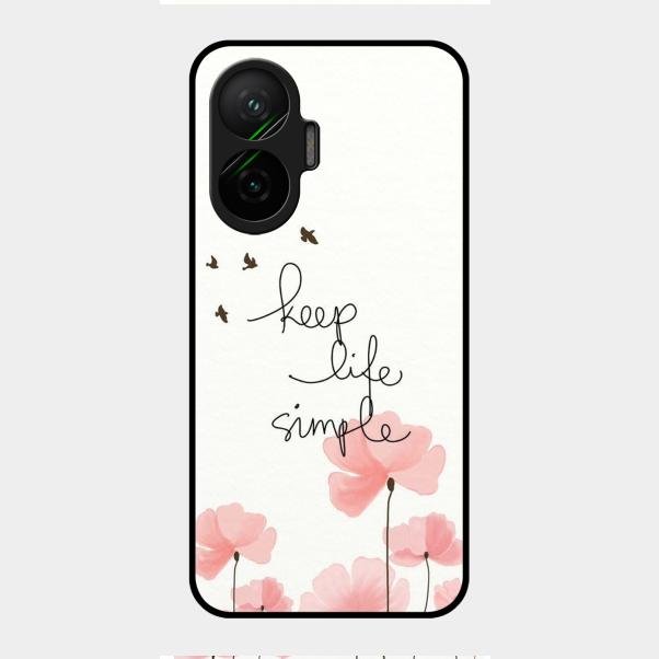 Keep Life Simple Glossy Metal Case Cover For Poco F7 5G