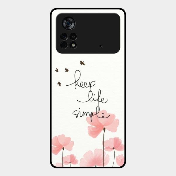 Keep Life Simple Glossy Metal Case Cover For Poco X4 Pro 5G