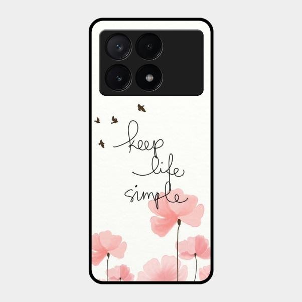Keep Life Simple Glossy Metal Case Cover For Poco X6 Pro 5G