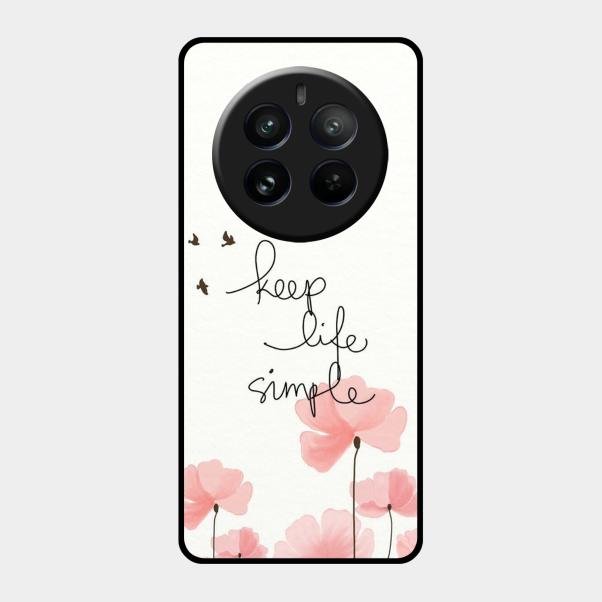 Keep Life Simple Glossy Metal Case Cover For Realme 12 Pro 5G