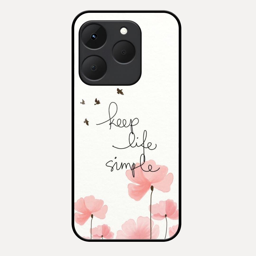 Keep Life Simple Glossy Metal Case Cover For Realme 15T 5G