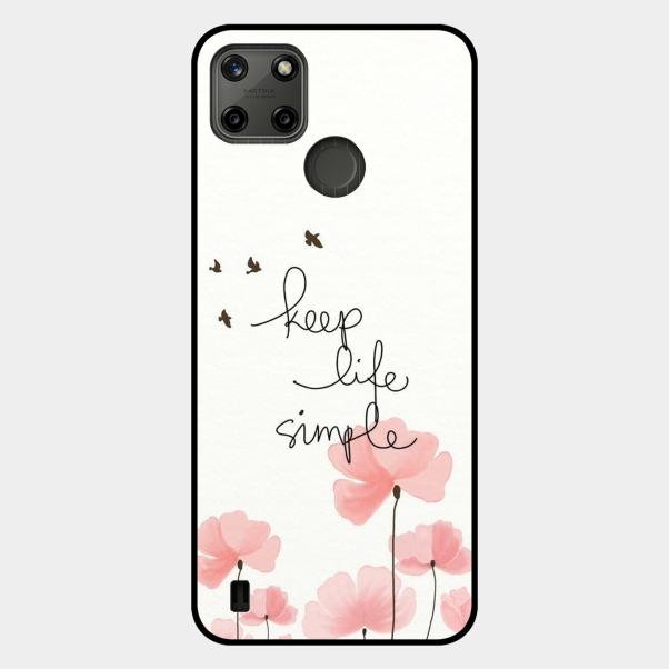 Keep Life Simple Glossy Metal Case Cover For Realme C25Y
