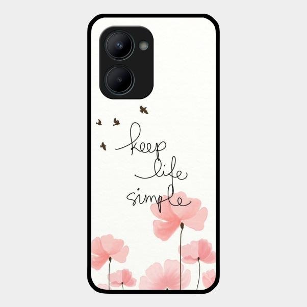 Keep Life Simple Glossy Metal Case Cover For Realme C33 2023