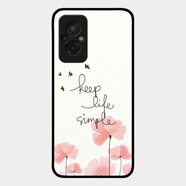 Keep Life Simple Glossy Metal Case Cover For Redmi 11 Prime 4G