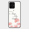 Keep Life Simple Glossy Metal Case Cover For Redmi 12 5G