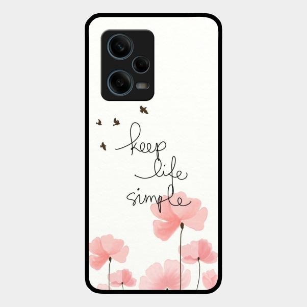 Keep Life Simple Glossy Metal Case Cover For Redmi Note 12 Pro Plus 5G