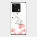 Keep Life Simple Glossy Metal Case Cover For Redmi Note 13 5G