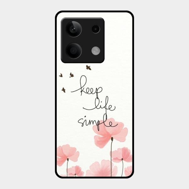 Keep Life Simple Glossy Metal Case Cover For Redmi Note 13 5G
