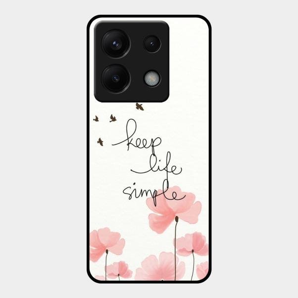 Keep Life Simple Glossy Metal Case Cover For Redmi Note 13 Pro 5G