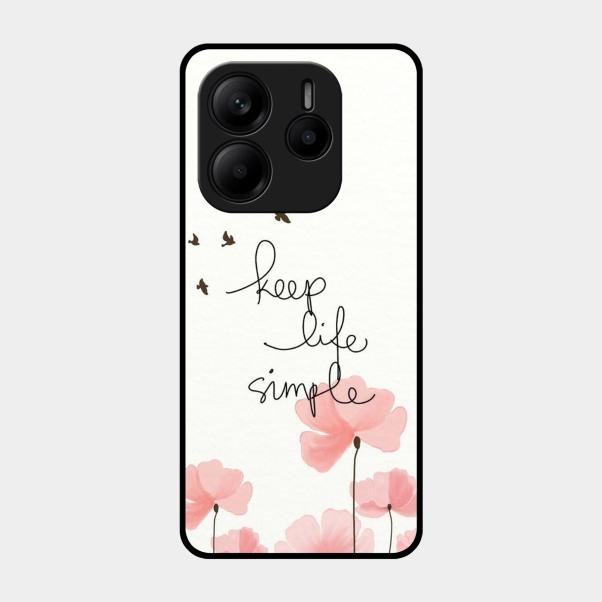 Keep Life Simple Glossy Metal Case Cover For Redmi Note 14 5G
