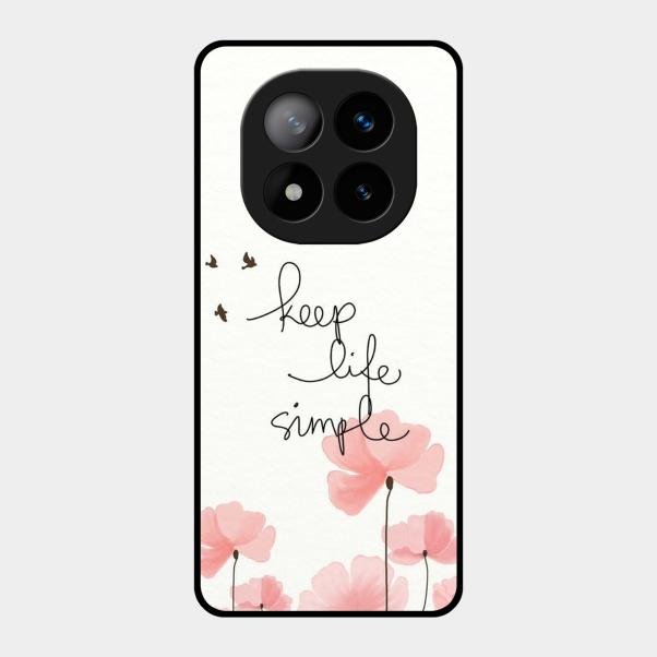 Keep Life Simple Glossy Metal Case Cover For Redmi Note 14 Pro Plus 5G