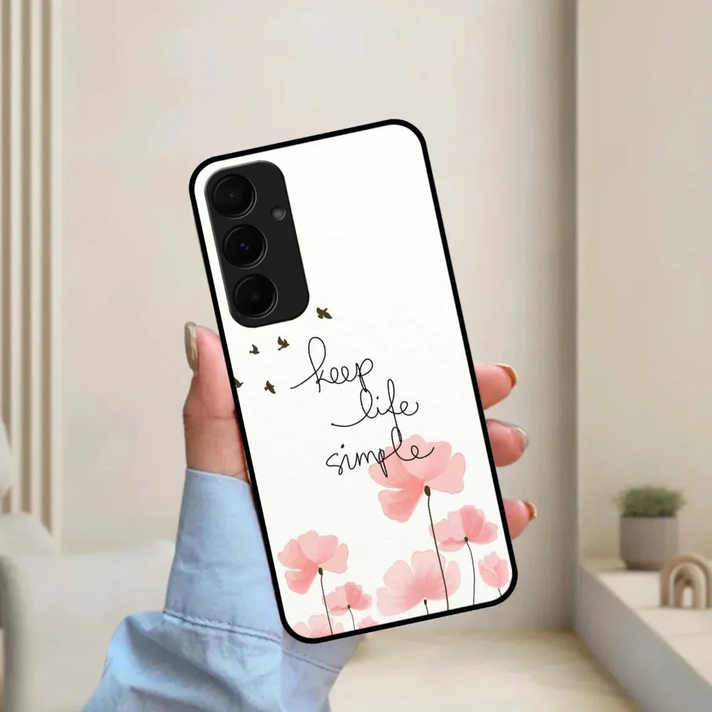 Keep Life Simple Glossy Metal Case Cover For Samsung - ShopOnCliQ