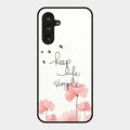 Keep Life Simple Glossy Metal Case Cover For Samsung Galaxy F36 5G