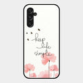 Keep Life Simple Glossy Metal Case Cover For Samsung Galaxy M34 5G