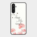 Keep Life Simple Glossy Metal Case Cover For Samsung Galaxy M35 5G