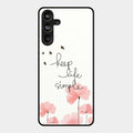 Keep Life Simple Glossy Metal Case Cover For Samsung Galaxy M55 5G