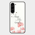 Keep Life Simple Glossy Metal Case Cover For Samsung Galaxy S23 5G