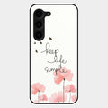 Keep Life Simple Glossy Metal Case Cover For Samsung Galaxy S23 Plus 5G