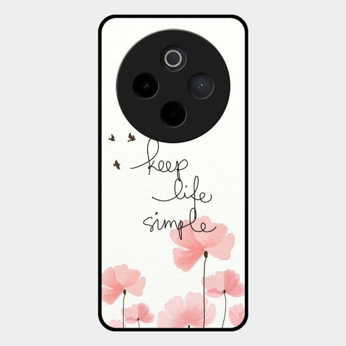 Keep Life Simple Glossy Metal Case Cover For Vivo T4 5G