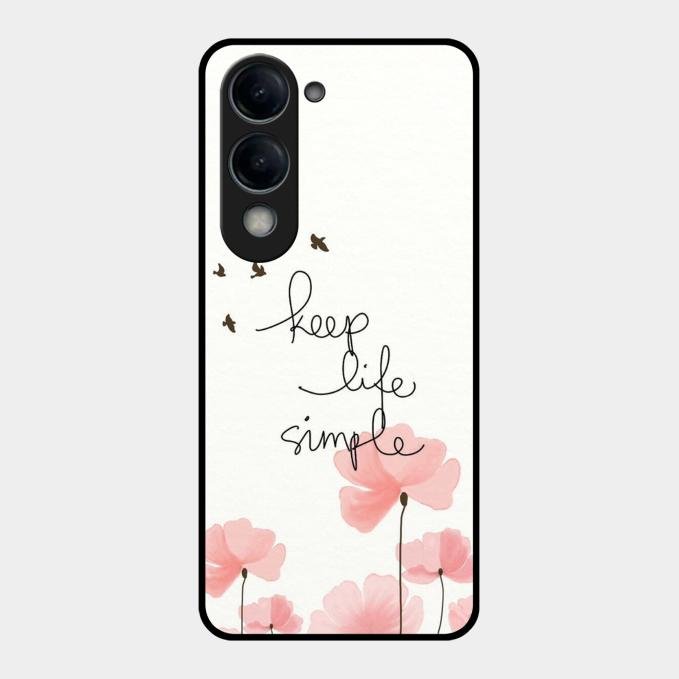 Keep Life Simple Glossy Metal Case Cover For Vivo T4 Lite 5G