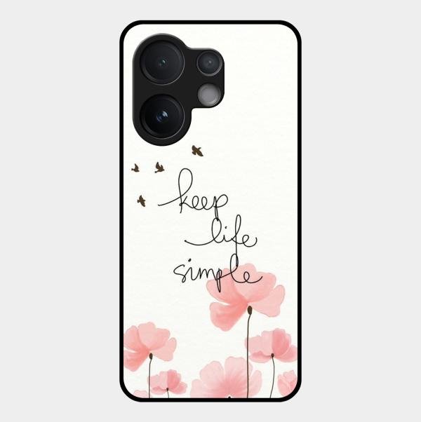 Keep Life Simple Glossy Metal Case Cover For Vivo T4 Pro 5G