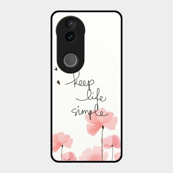 Keep Life Simple Glossy Metal Case Cover For Vivo T4R 5G