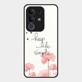 Keep Life Simple Glossy Metal Case Cover For Vivo T4X 5G