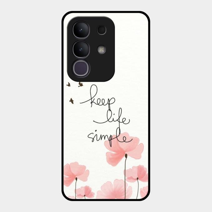 Keep Life Simple Glossy Metal Case Cover For Vivo T4X 5G