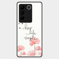 Keep Life Simple Glossy Metal Case Cover For Vivo V27 5G