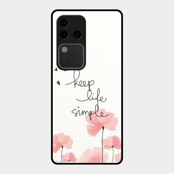 Keep Life Simple Glossy Metal Case Cover For Vivo V30 Pro 5G