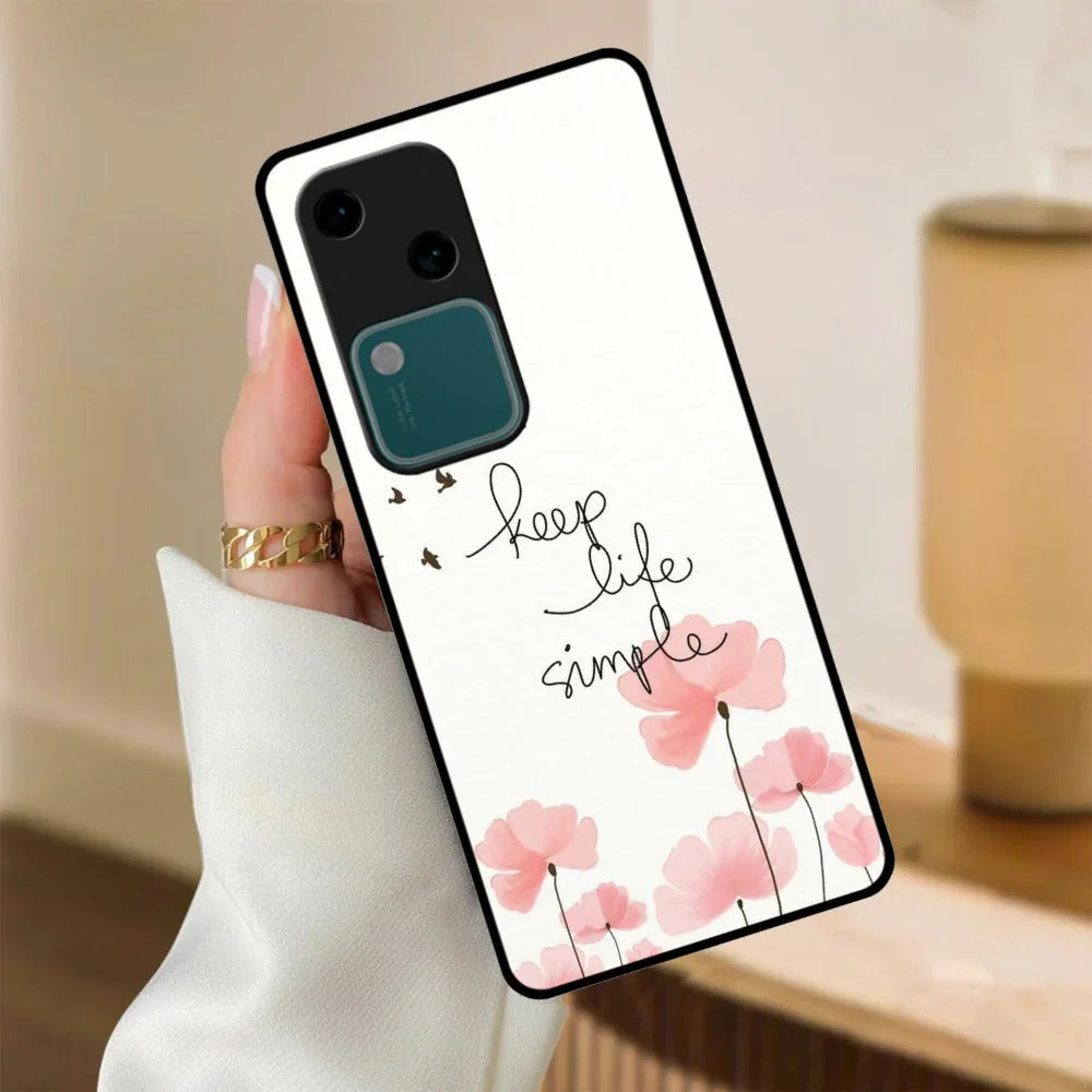 Keep Life simple Glossy Metal Case Cover For Vivo - ShopOnCliQ