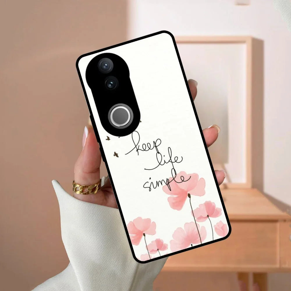 Keep Life simple Glossy Metal Case Cover For Vivo - ShopOnCliQ