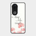 Keep Life Simple Glossy Metal Case Cover For Vivo V50E 5G