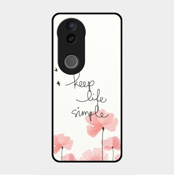Keep Life Simple Glossy Metal Case Cover For Vivo V50E 5G