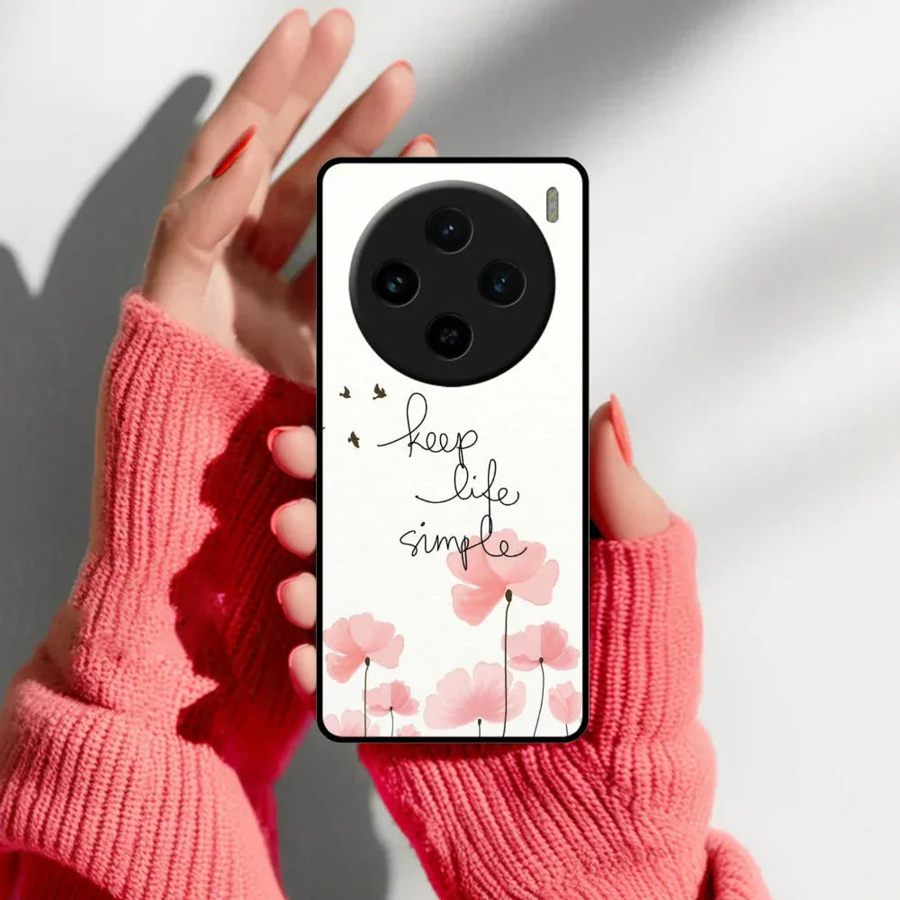 Keep Life simple Glossy Metal Case Cover For Vivo - ShopOnCliQ