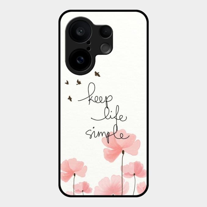 Keep Life Simple Glossy Metal Case Cover For Vivo X200 Fe 5G