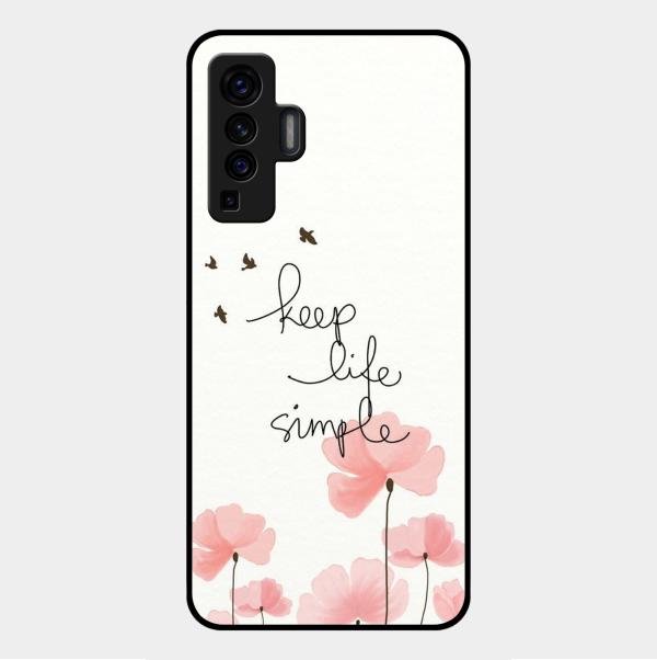 Keep Life Simple Glossy Metal Case Cover For Vivo X50 5G